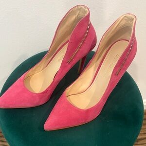 Enzo Angiolini Fuchsia Suede Heels